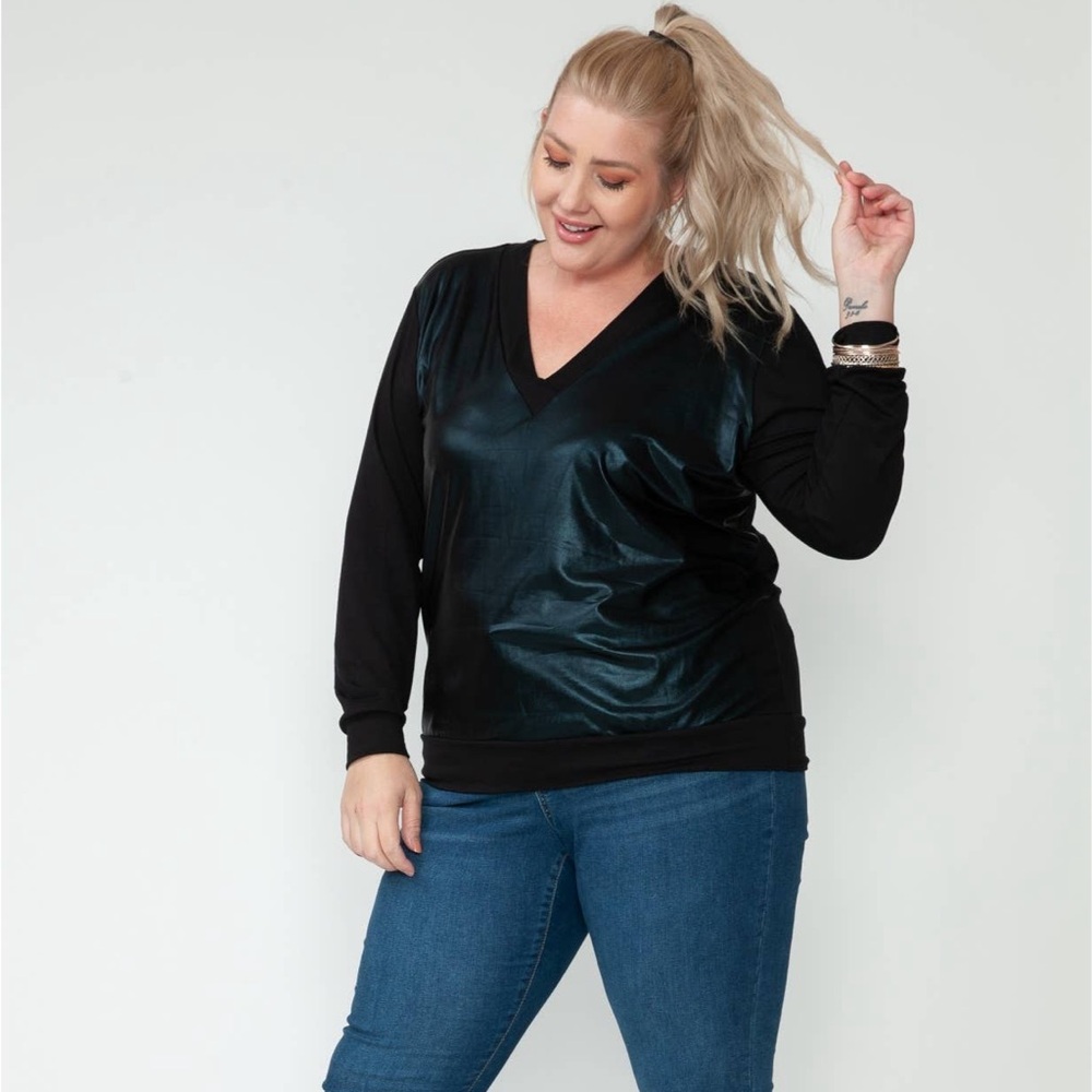 Fall Long Sleeve Leather Top